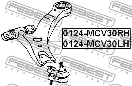 Важіль підвіски FEBEST 0124-MCV30RH - Фото #1