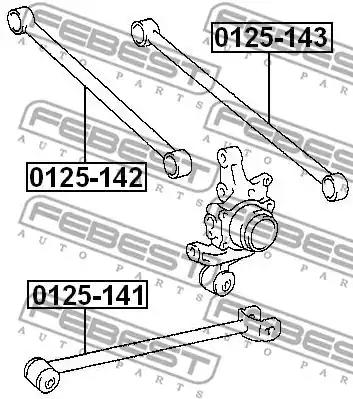 Важіль незалежної підвіски колеса, підвіска колеса FEBEST 0125-143 - Фото #1