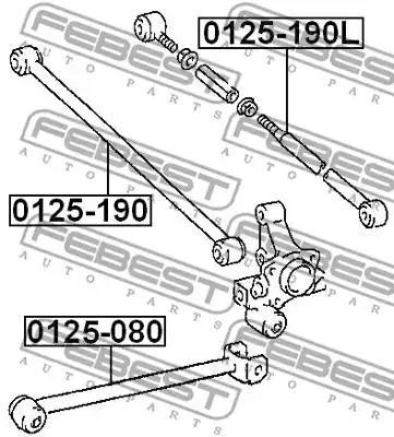 Рычаг независимой подвески колеса, подвеска колеса FEBEST 0125-190L - Фото #1