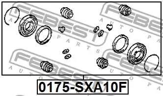 Ремкомплект, тормозной суппорт FEBEST 0175-SXA10F - Фото #1