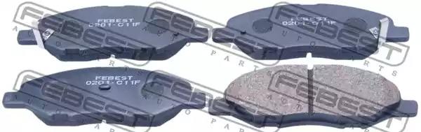 Комплект тормозных колодок, дисковый тормоз FEBEST 0201-C11F - Фото #2