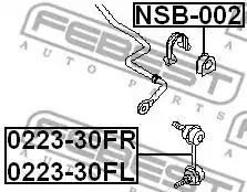 Тяга/стійка, стабілізатор FEBEST 0223-30FL - Фото #1