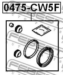 Ремкомплект, тормозной суппорт FEBEST 0475-CW5F - Фото #1