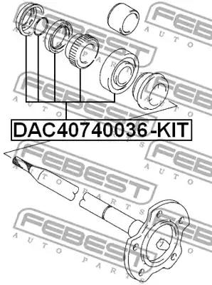 Комплект подшипника ступицы колеса FEBEST DAC40740036-KIT - Фото #1