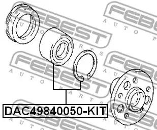 Комплект подшипника ступицы колеса FEBEST DAC49840050-KIT - Фото #1