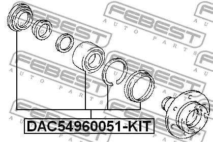 Комплект подшипника ступицы колеса FEBEST DAC54960051-KIT - Фото #1