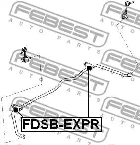 Опора, стабилизатор FEBEST FDSB-EXPR - Фото #1