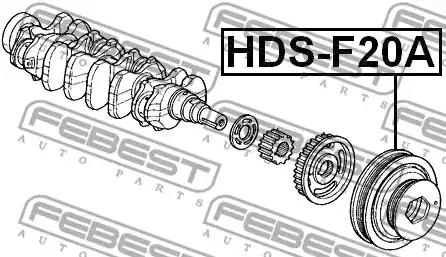 Ременный шкив, коленчатый вал FEBEST HDS-F20A - Фото #1