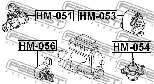 Подвеска, двигатель FEBEST HM-056 - Фото #1