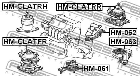 Опора двигуна FEBEST HM-CLATFR - Фото #1