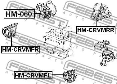 Опора двигуна FEBEST HM-CRVMRR - Фото #1