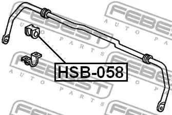 Втулка стабілізатора FEBEST HSB-058 - Фото #1