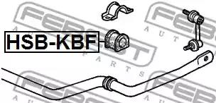 Втулка стабілізатора FEBEST HSB-KBF - Фото #1