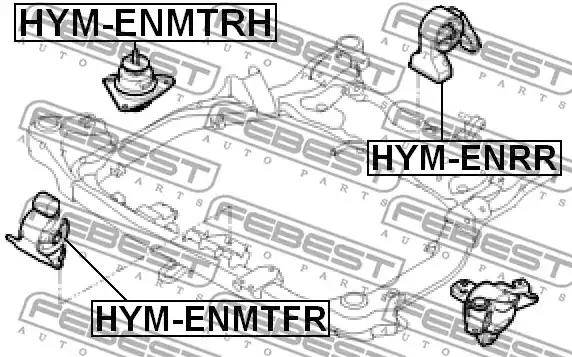Підвіска, двигун FEBEST HYM-ENMTRH - Фото #1