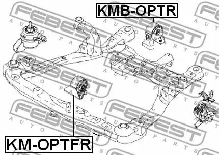 Подвеска, двигатель FEBEST KMB-OPTR - Фото #1