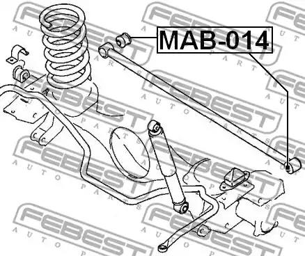 Підвіска, важіль незалежної підвіски колеса FEBEST MAB-014 - Фото #1