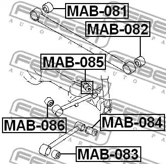 Підвіска, важіль незалежної підвіски колеса FEBEST MAB-084 - Фото #1