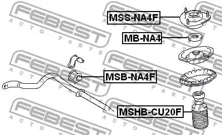 Верхня опора амортизатора FEBEST MSS-NA4F - Фото #1