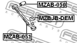 Сайлентблок переднего нижнего рычага FEBEST MZAB-051 - Фото #1