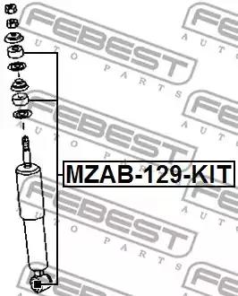 Втулка, амортизатор FEBEST MZAB-129-KIT - Фото #1