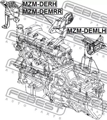 Подвеска, двигатель FEBEST MZM-DEMRR - Фото #1