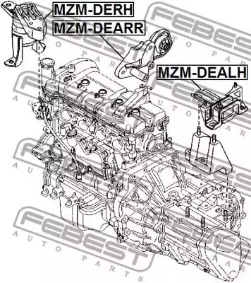Подвеска, двигатель FEBEST MZM-DERH - Фото #1