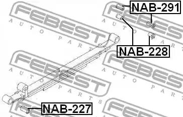 Втулка, листовая рессора FEBEST NAB-291 - Фото #1