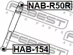 Втулка FEBEST NAB-R50R - Фото #1