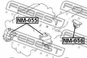 Подвеска, двигатель FEBEST NM-055 - Фото #1