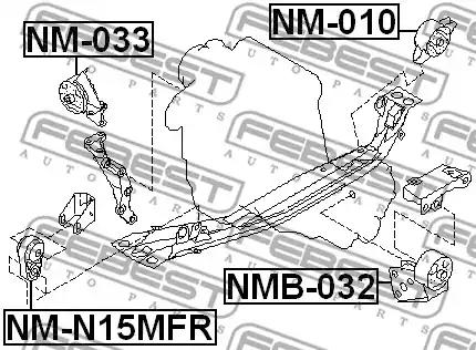 Підвіска, двигун FEBEST NM-N15MFR - Фото #1