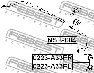 Втулка стабілізатора FEBEST NSB-004 - Фото #1