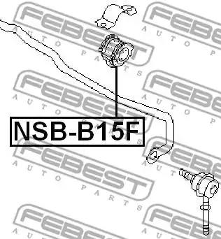 Втулка стабiлiзатора FEBEST NSB-B15F - Фото #1