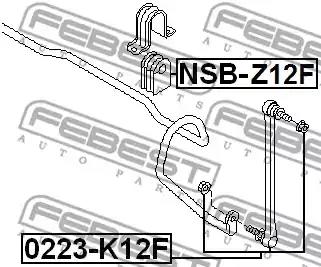 Втулка стабілізатора FEBEST NSB-Z12F - Фото #1