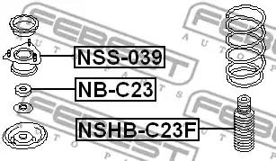 Захисний ковпак / пильник, амортизатор FEBEST NSHB-C23F - Фото #1