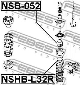 Защитный колпак / пыльник, амортизатор FEBEST NSHB-L32R - Фото #1