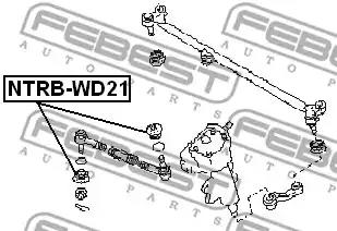 Ремкомплект, наконечник поперечной рулевой тяги FEBEST NTRB-WD21 - Фото #1