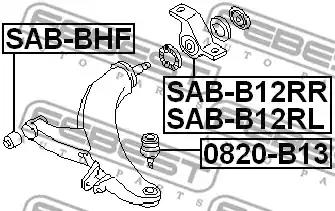 Сайлентблок переднего нижнего рычага задний правый FEBEST SAB-B12RR - Фото #1