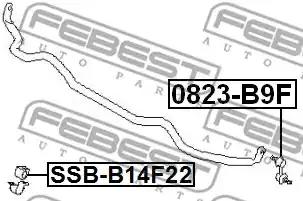 Опора, стабилизатор FEBEST SSB-B14F22 - Фото #1