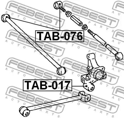 Підвіска, важіль незалежної підвіски колеса FEBEST TAB-076 - Фото #1