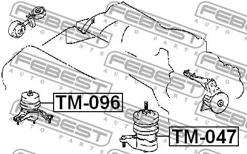 Підвіска, двигун FEBEST TM-096 - Фото #1