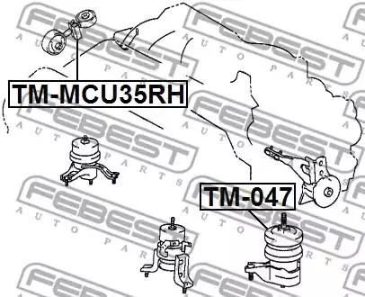 Підвіска, двигун FEBEST TM-MCU35RH - Фото #1