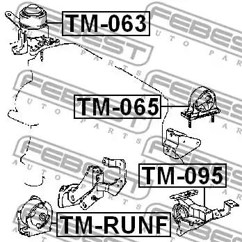 Подвеска, двигатель FEBEST TM-RUNF - Фото #1