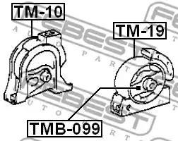Подвеска, двигатель FEBEST TMB-099 - Фото #1