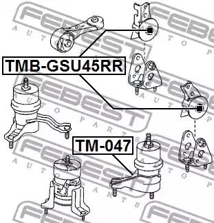 Подвеска, двигатель FEBEST TMB-GSU45RR - Фото #1
