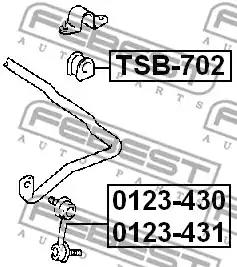 Втулка стабiлiзатора FEBEST TSB-702 - Фото #1