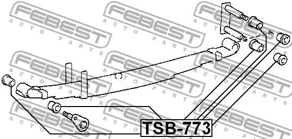 Втулка ресори FEBEST TSB-773 - Фото #1