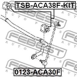 Втулка стабілізатора FEBEST TSB-ACA38F-KIT - Фото #1