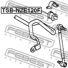 Втулка стабілізатора FEBEST TSB-NZE120F - Фото #1