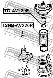 Защитный колпак / пыльник, амортизатор FEBEST TSHB-AV220R - Фото #1