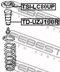 Прокладка пружини підвіски FEBEST TSI-LC80UP - Фото #1